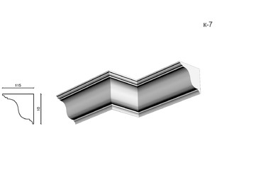 Гладкий карниз К7
