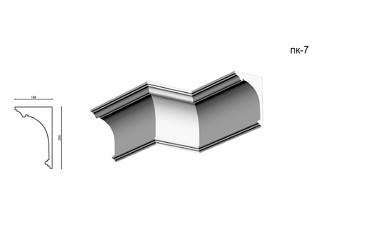 Гладкий карниз ПК7